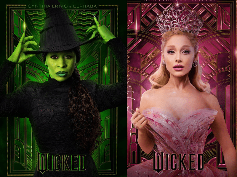Ariana Grande and Cynthia Erivo as Wicked's Glinda and Elphaba