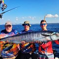 Wikus Kleynhans with a massive 32kg wahoo caught off Wave Dancer in St Lucia