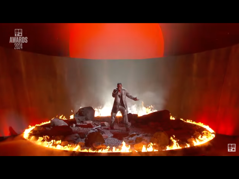 Will Smith performing at the 2024 BET Awards