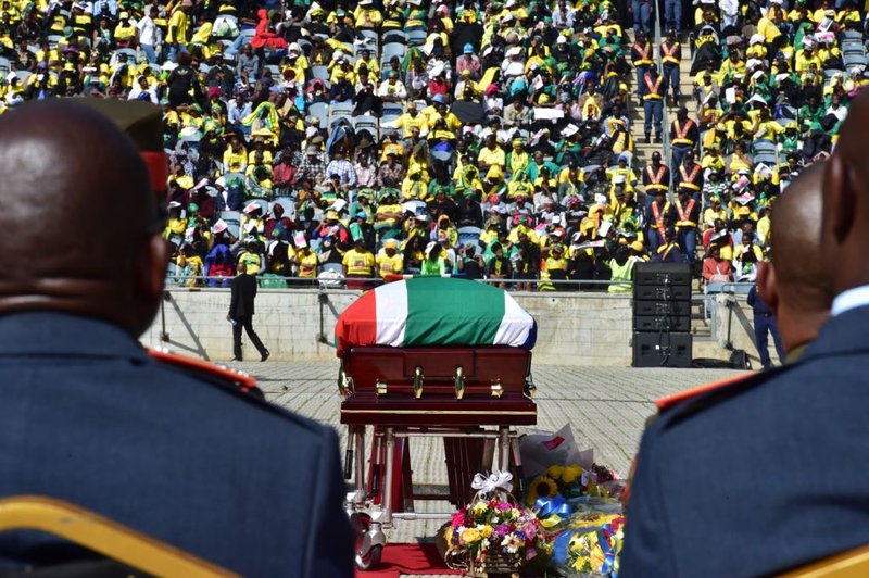 Winnie Madikizela-Mandela coffin