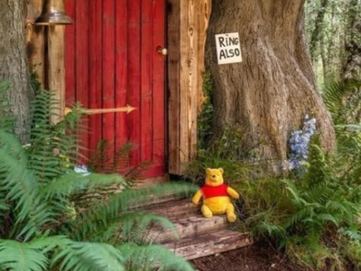 You can book an Airbnb that looks just like Winnie the Pooh's home!