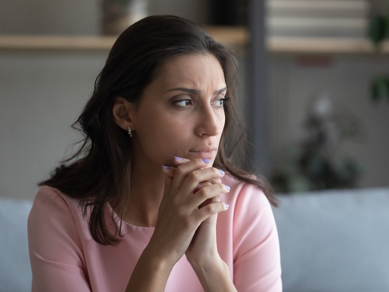 Woman feeling stressed