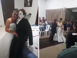 Woman marries a rag doll