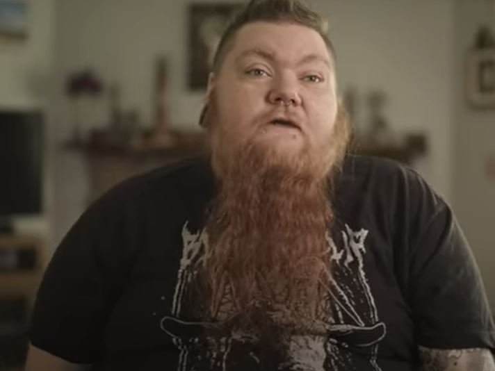 Woman with a long beard