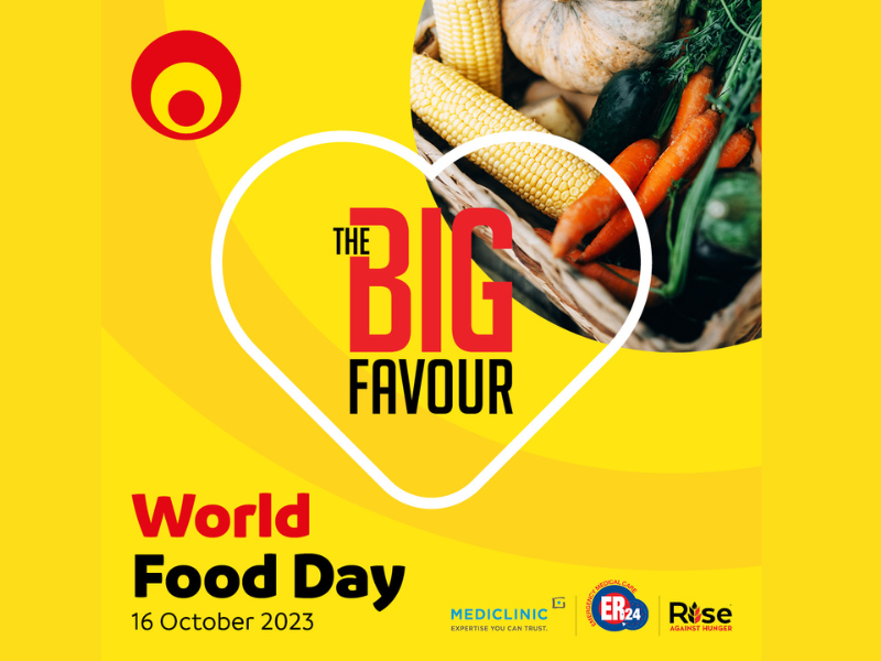 In support of World Food Day, East Coast Radio has joined forces with Mediclinic, ER and Rise Against Hunger.