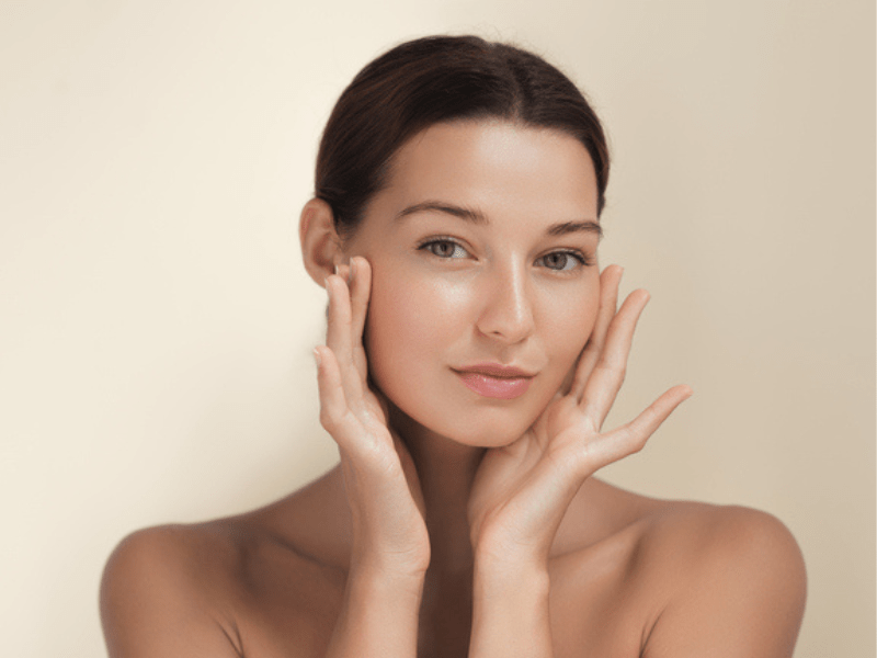 Young woman with flawless skin
