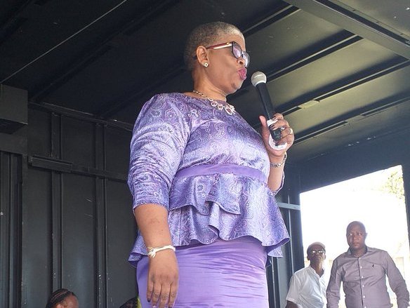 Zandile Gumede outside Durban Mag Court