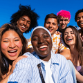 a group of happy friends