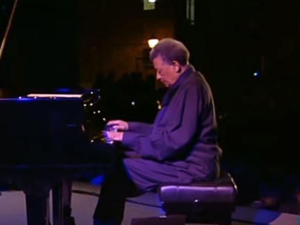 Abdullah Ibrahim playing the piano