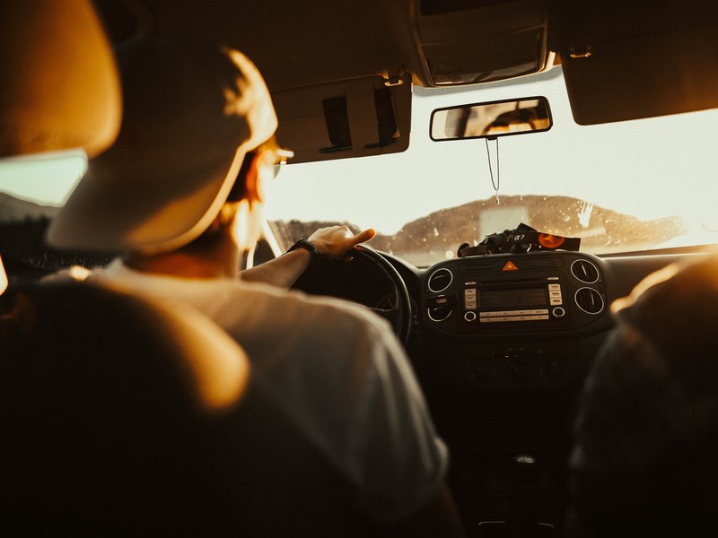 man driving