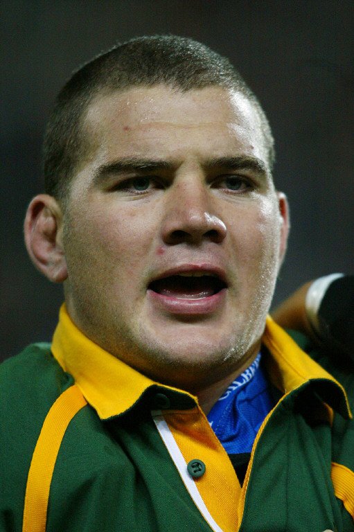 Picture of South-African hooker Lukas van Biljon before the rugby test match between France and South-Africa in Marseille, 09 November 2002