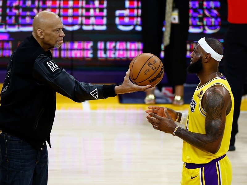 LeBron James and Kareem Abdul-Jabbar