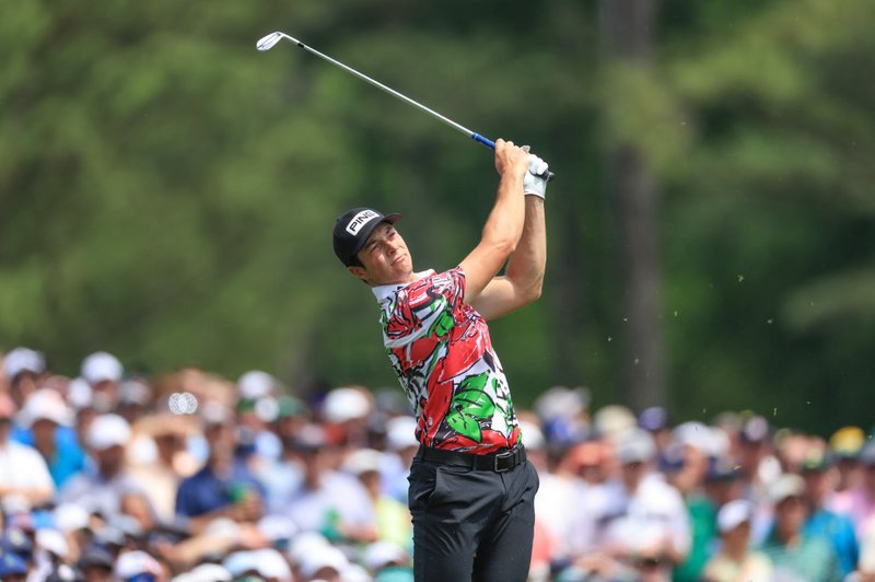 Viktor Hovland in the lead at the Masters