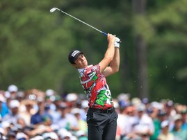 Viktor Hovland in the lead at the Masters