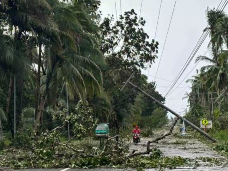 aftermath of Typhoon Kalmaegi in Mayorga