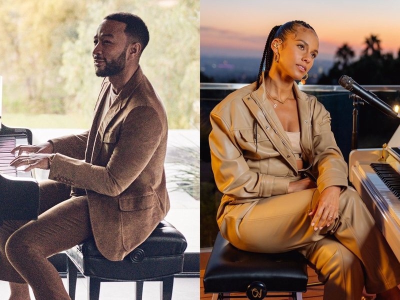 Alicia Keys and John Legend