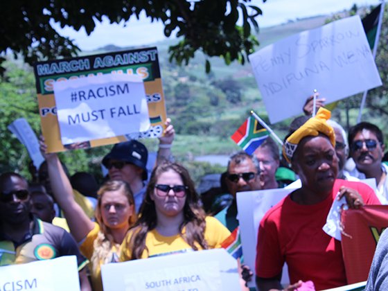 Anti-racism march in Scottburgh