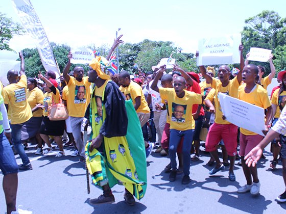 Anti-racism march in Scottburgh