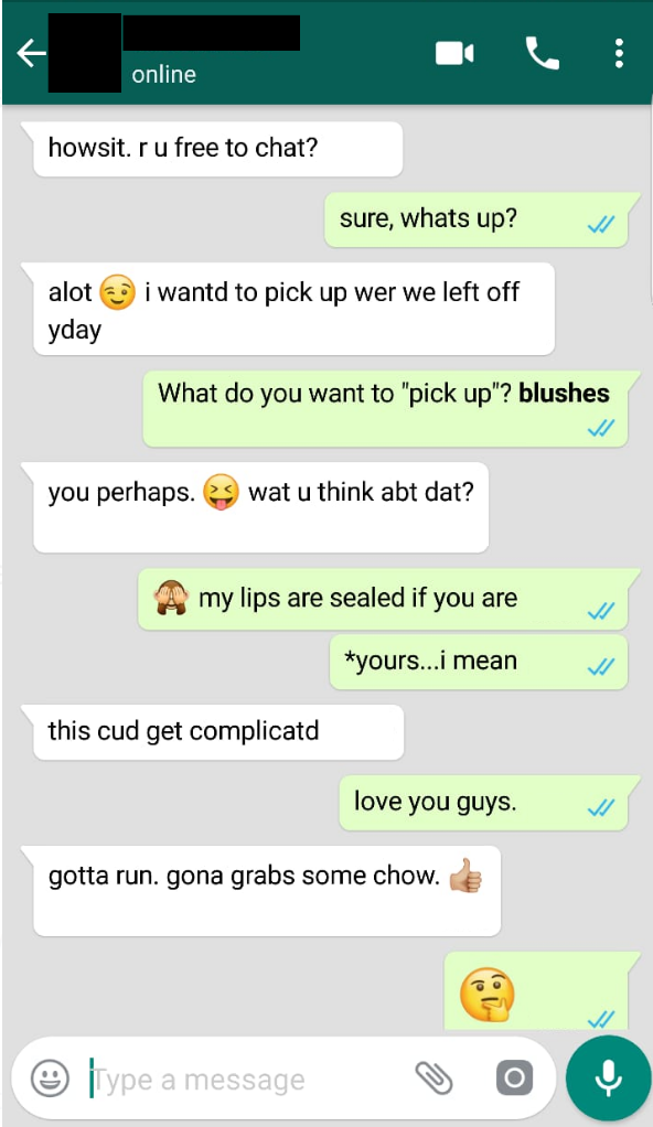 Flirty chat