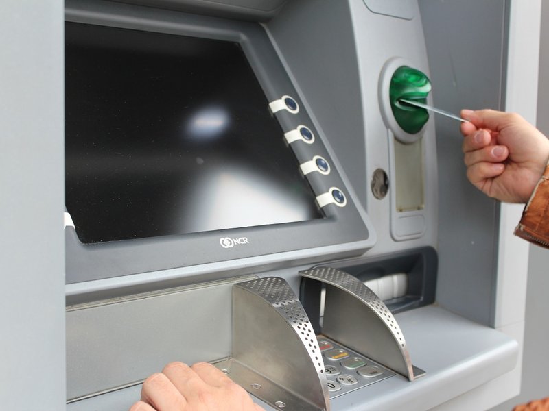 Withdrawing money from ATM