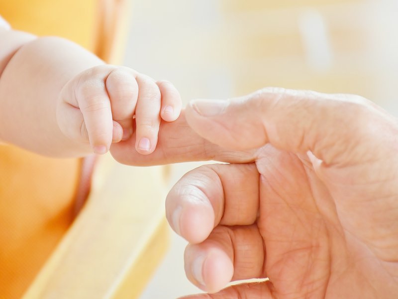 Baby and father