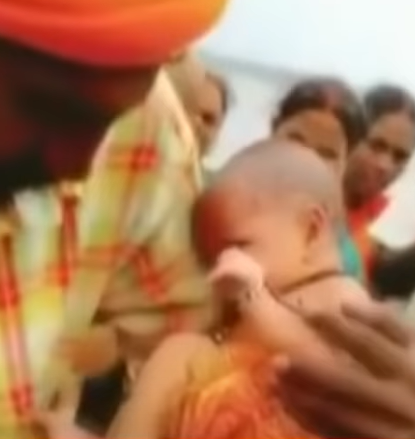 WATCH: A baby is found floating on the Ganges river