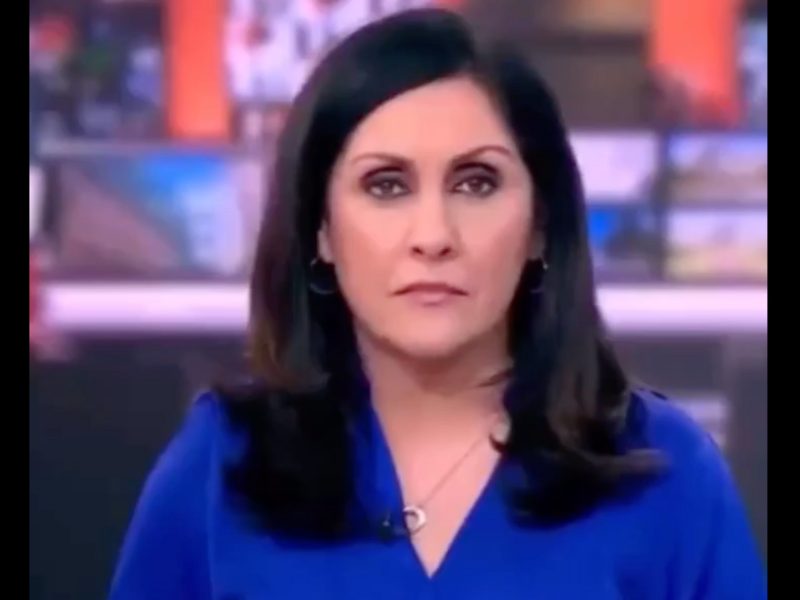 VIDEO: Presenter accidentally flashes middle finger to viewers live on air