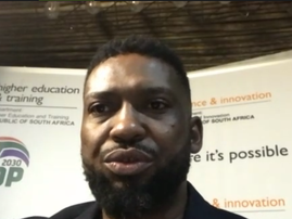 Buti Manamela speaking at a virtual higher education panel on free education