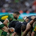 Springbok scrum-half Cobus Reinach feeds the ball against All Blacks