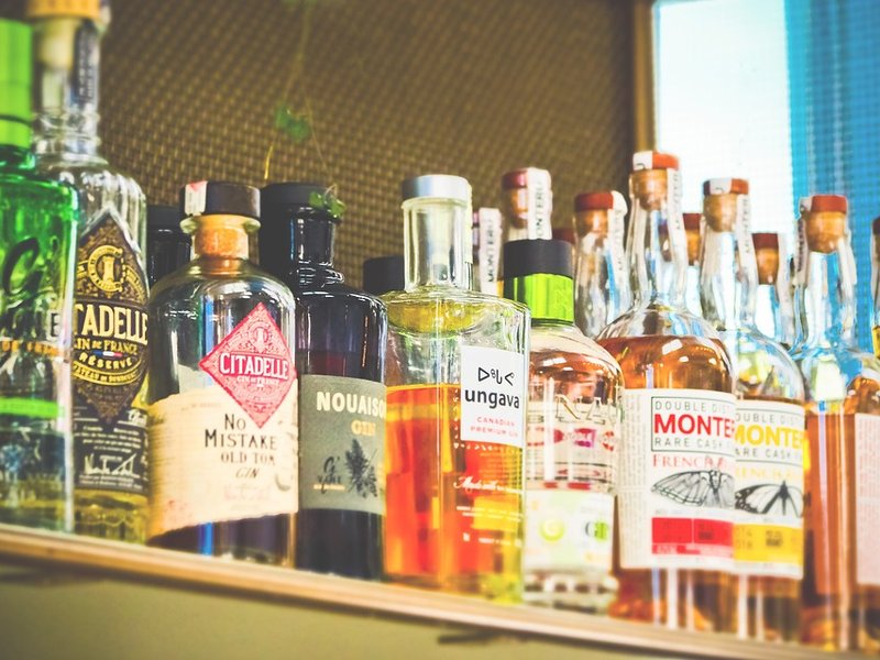 Alcohol bottles