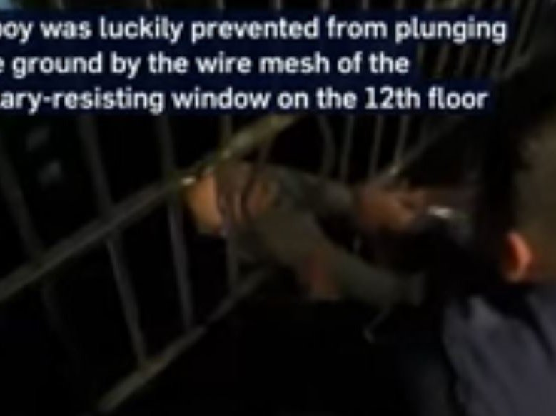 Two-year-old boy safe after falling from 13th floor in China