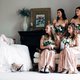 A photo of the bride with her bridesmaids