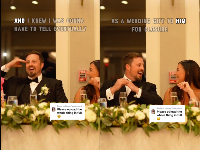 VIDEO: Brother of groom shares secret of 20 years at wedding