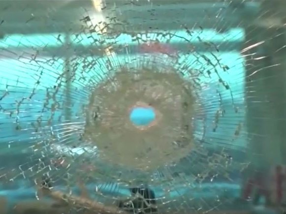 Bullet hole in window_video
