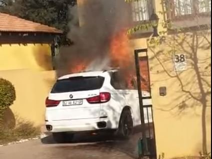 Burning car
