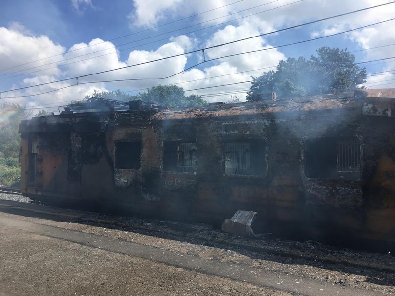 Cape Town trains burnt