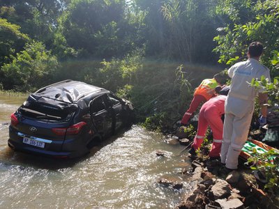 Five hospitalised after car plunges into river in Tongaat