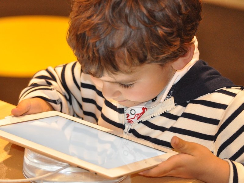 Child on tablet
