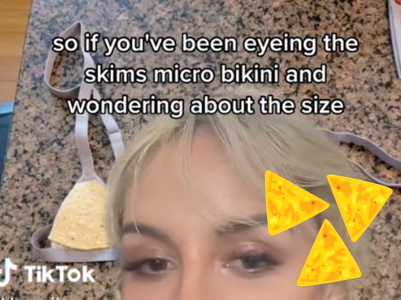 Kim Kardashian's new bikini is the same size as a dorito!?