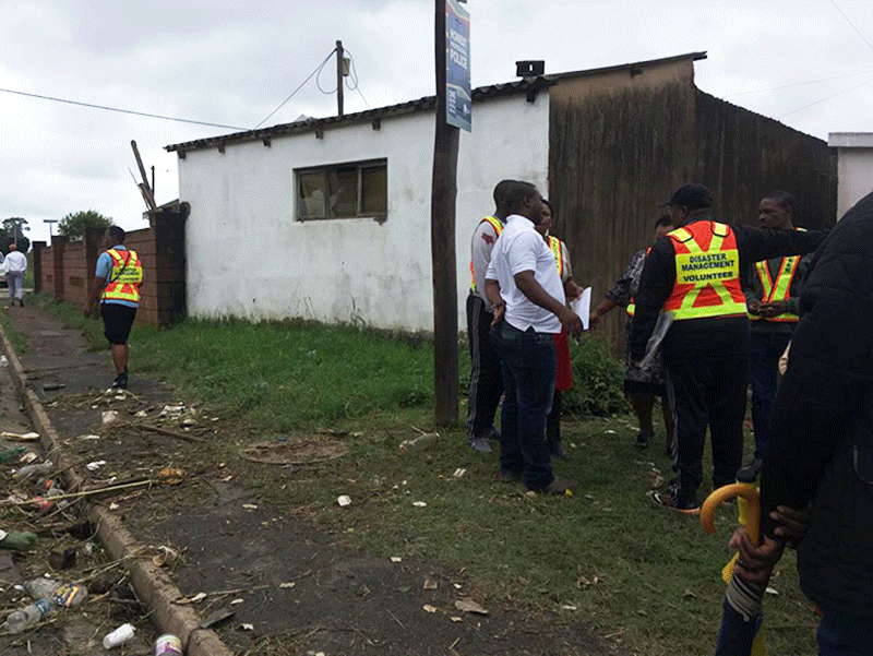 Storm damage in KWaMashu