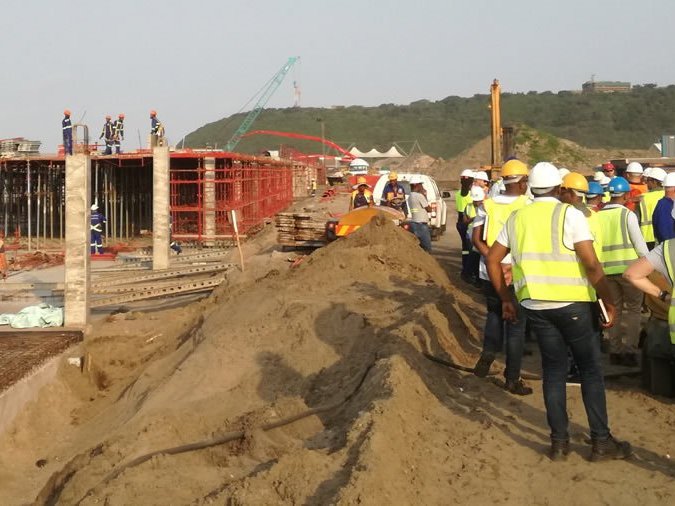 Construction of Durban promenade
