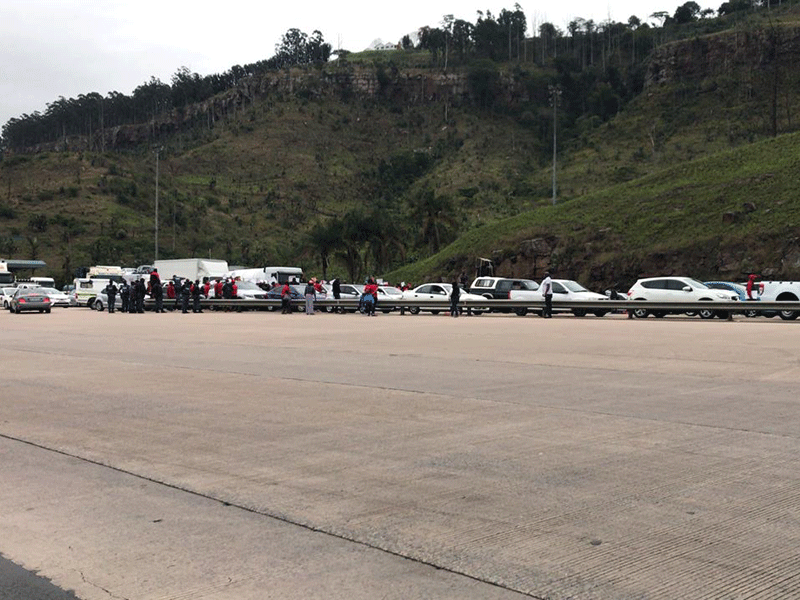 Cosatu-led fuel march on N3, near Mariannhill Toll Plaza