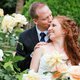 couple gets married in a bookstore