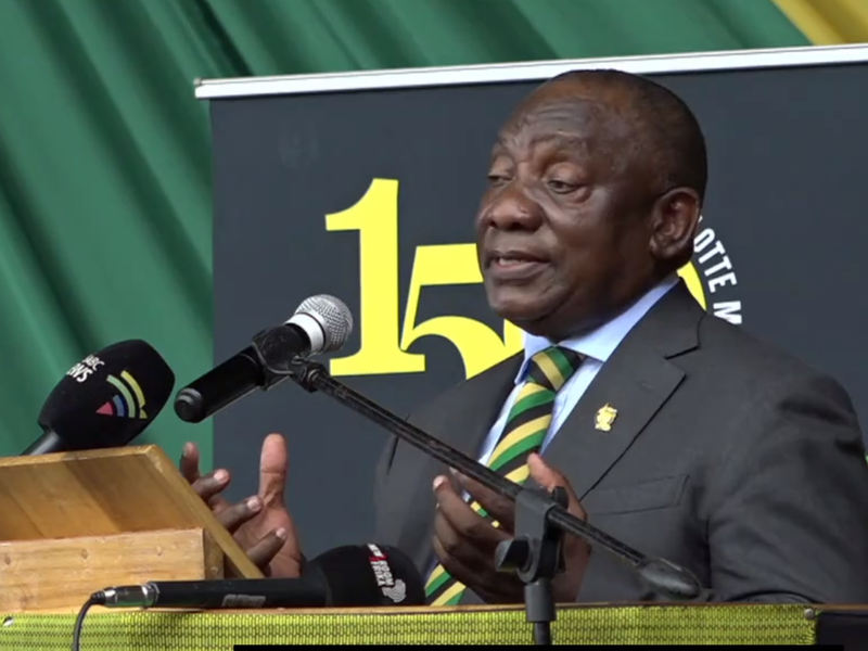 ANC President Cyril Ramaphosa at Charlotte Maxeke memorial 2021