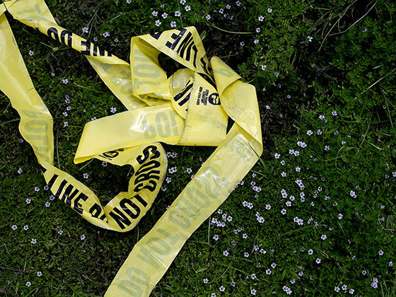 Crime scene, police tape