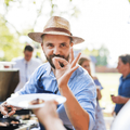 dad at a braai barbecue with family
