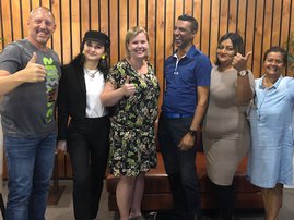 damon and dr ashleigh with patients
