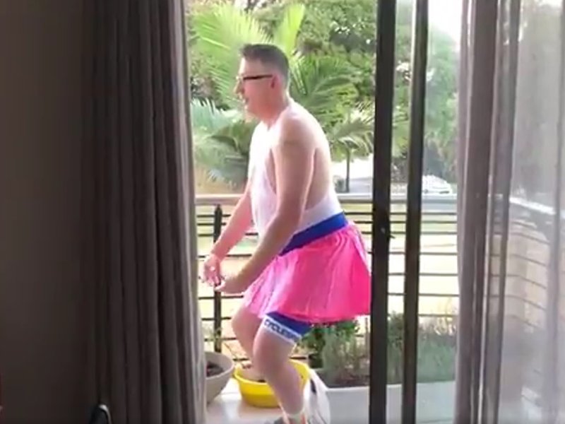 Darren in a tutu
