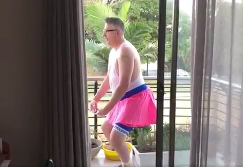 Darren in a tutu