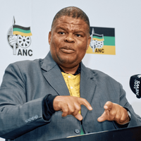 Deputy water and sanitation minister David Mahlobo at ANC briefing